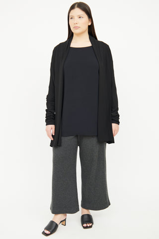 The Row Black Open Front Cardigan