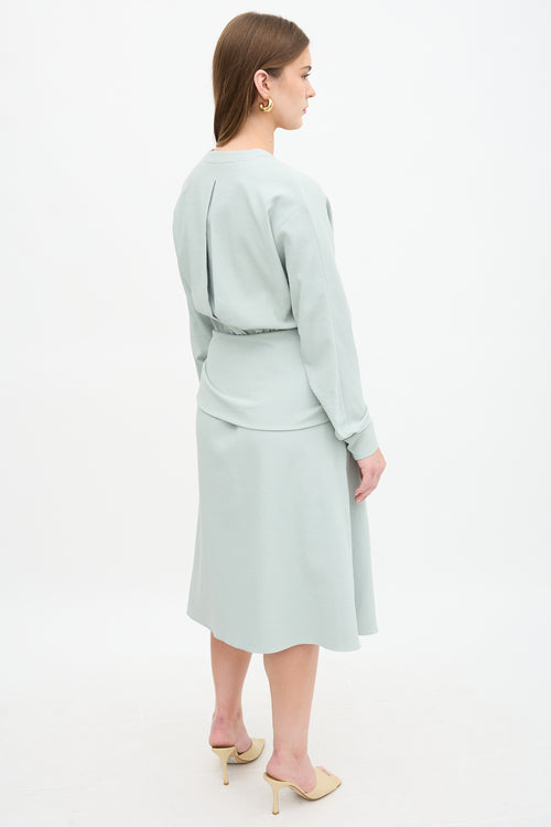 Tibi Chalky Drape Wrap Dress