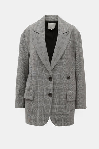 Tibi Glen Check Liam Blazer