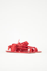 Tibi Suede Amari Lace Up Sandal