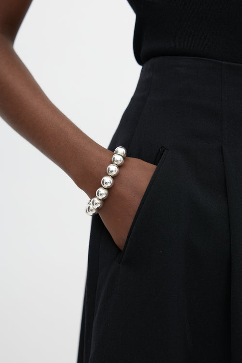 Tiffany & Co. Sterling Silver HardWear Ball Bracelet