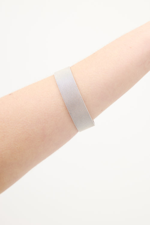 Tiffany & Co. Sterling Silver Somerset Mesh Bangle Bracelet