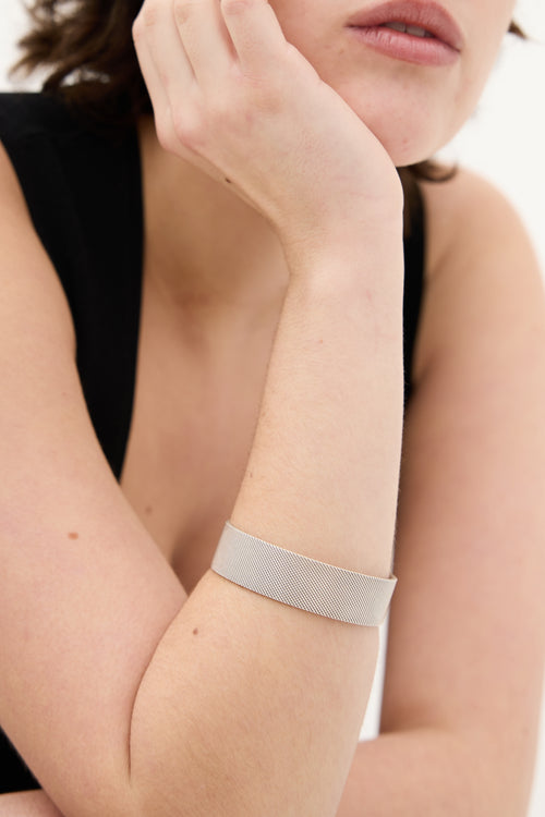 Tiffany & Co. Sterling Silver Somerset Mesh Bangle Bracelet