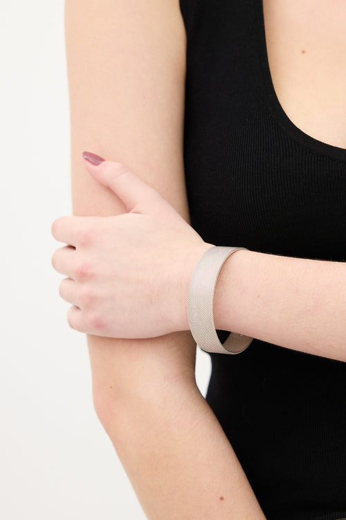 Tiffany & Co. Sterling Silver Somerset Mesh Bangle Bracelet