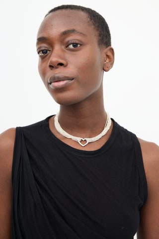 Tiffany & Co. Sterling Silver Heart Multi Chain Necklace