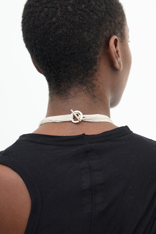 Tiffany & Co. Sterling Silver Heart Multi Chain Necklace