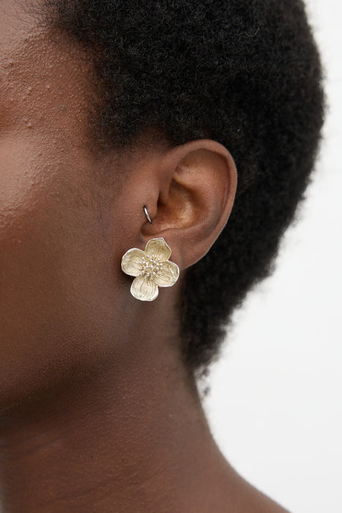 Tiffany & Co. Sterling Silver Flower Earrings