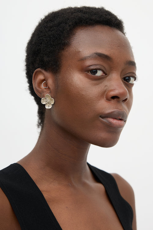 Tiffany & Co. Sterling Silver Flower Earrings