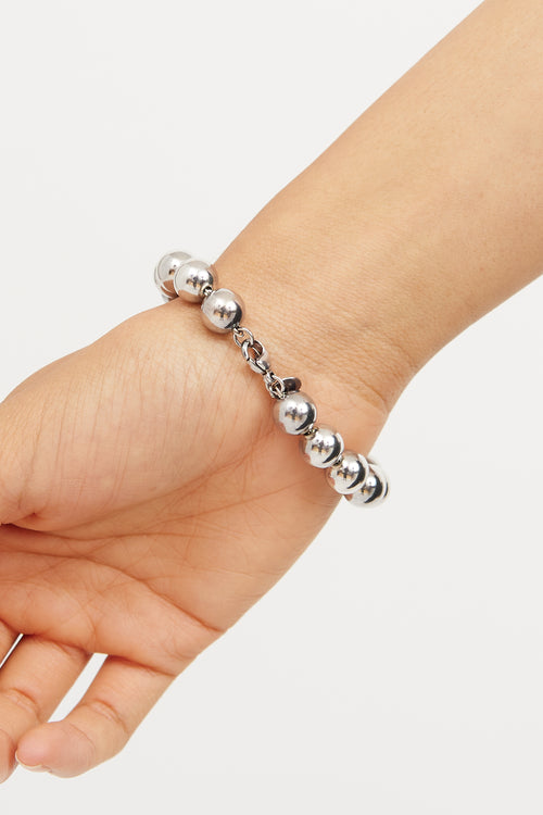 Sterling Silver Hardware Ball Bracelet