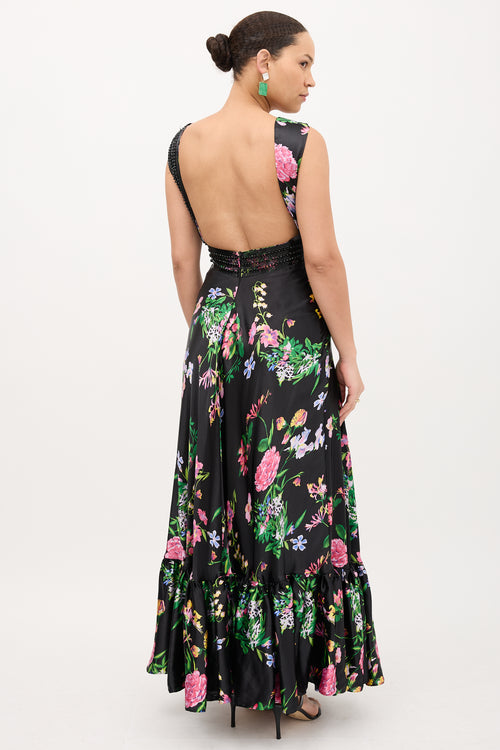 Roberto Cavalli Ruched Floral Dress