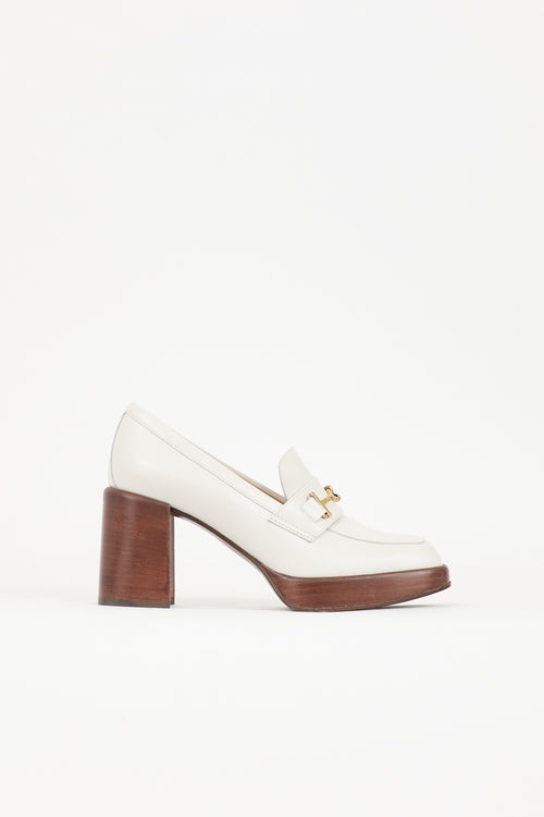 Tod's Leather Heeled Loafer
