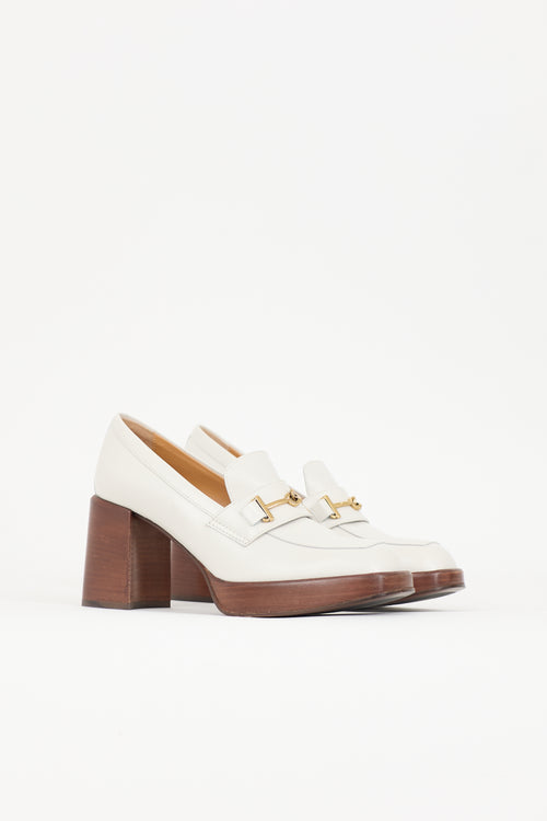 Tod's Leather Heeled Loafer