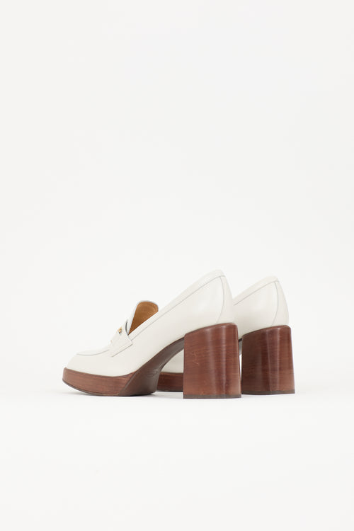 Tod's Leather Heeled Loafer