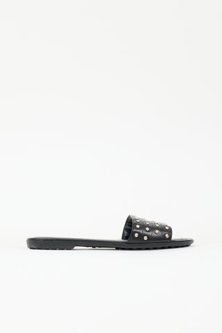 Tod's Leather Studded Slide