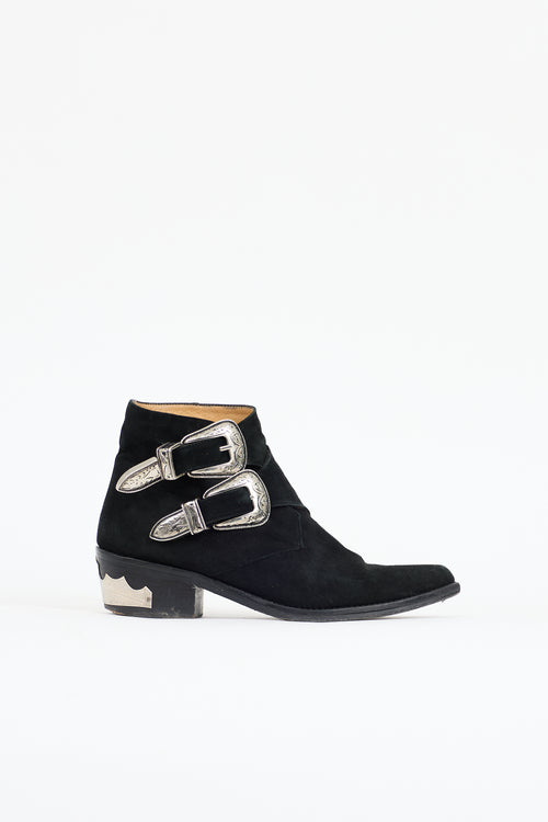 Toga Pulla Suede Buckle Ankle Boot