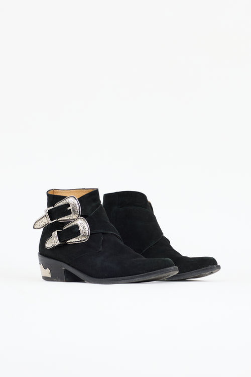 Toga Pulla Suede Buckle Ankle Boot
