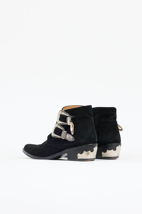 Toga Pulla Suede Buckle Ankle Boot