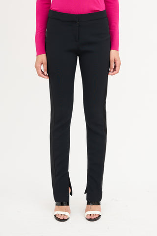 Tom Ford Black Silk Striped Trouser