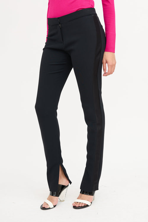 Tom Ford Black Silk Striped Trouser