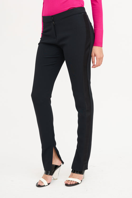 Tom Ford Black Silk Striped Trouser