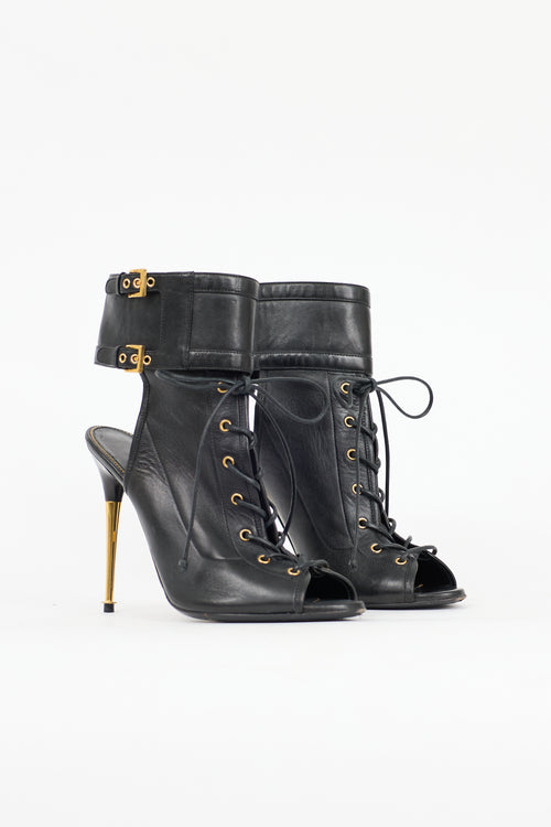 Tom Ford SS 2014 Leather Lace Up Bootie