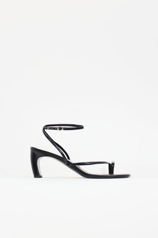 Tory Burch Leather Pierced Toe Ring Sandal