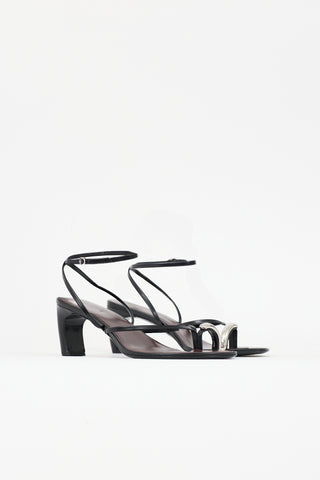 Tory Burch Leather Pierced Toe Ring Sandal