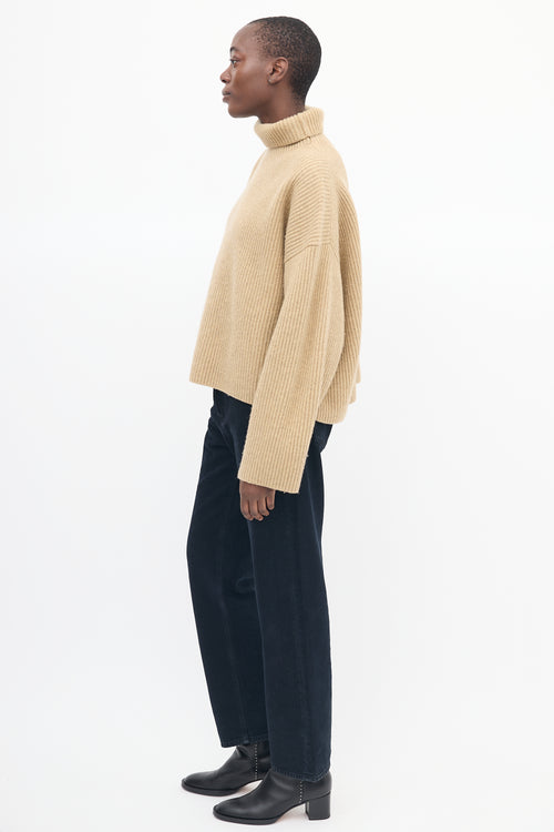 Toteme Brown Wool Turtleneck Sweater