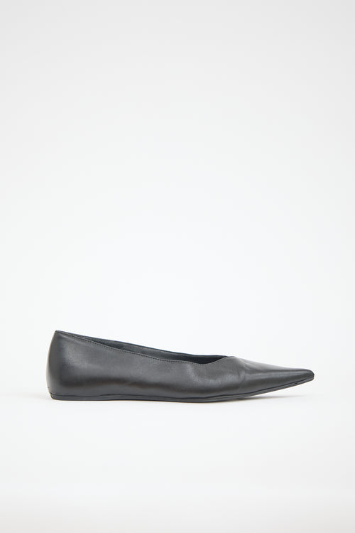Toteme Leather Asymmetric Flat