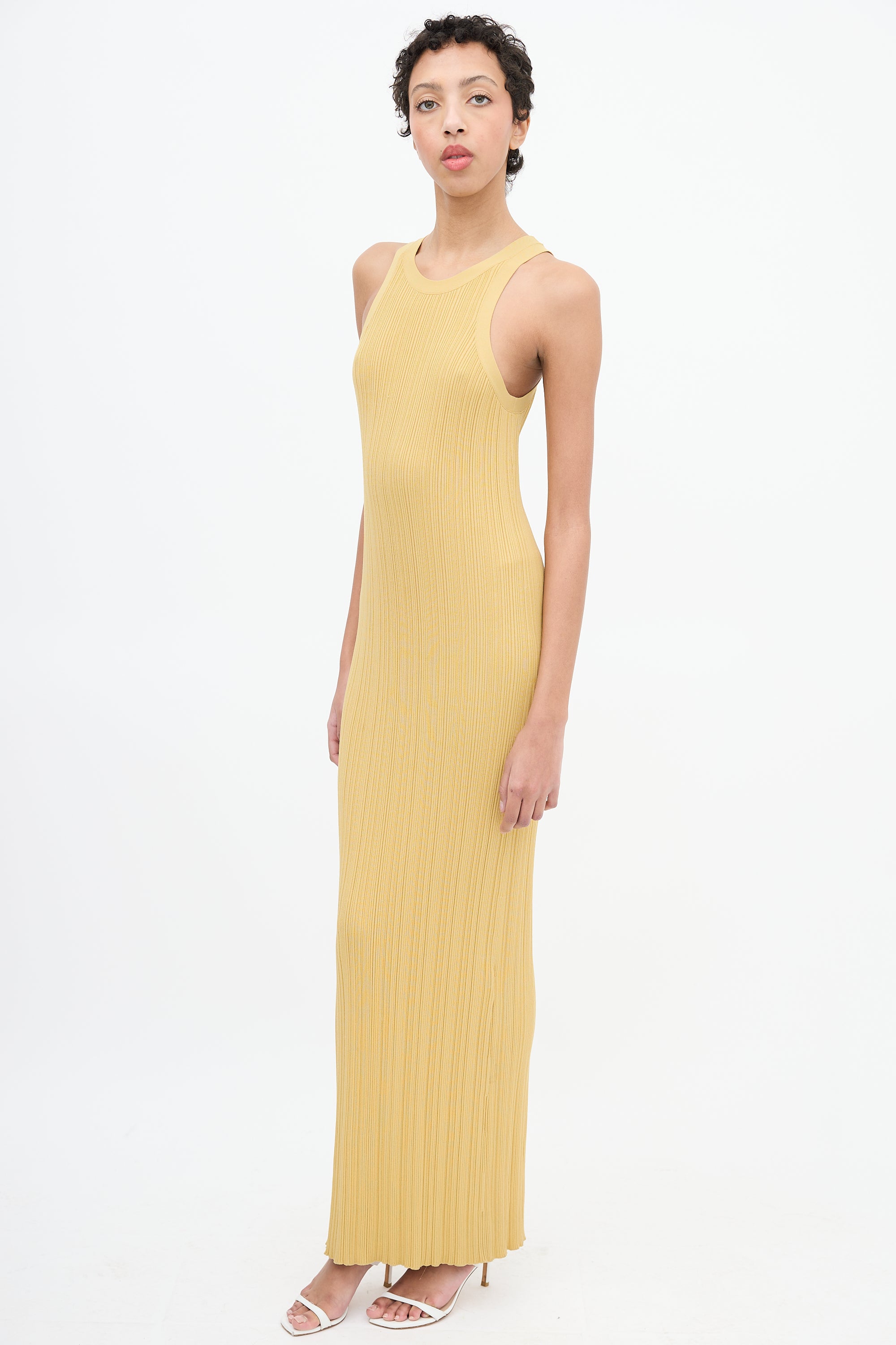 toteme rib tank dress Curved rib tank dress black TOTEME