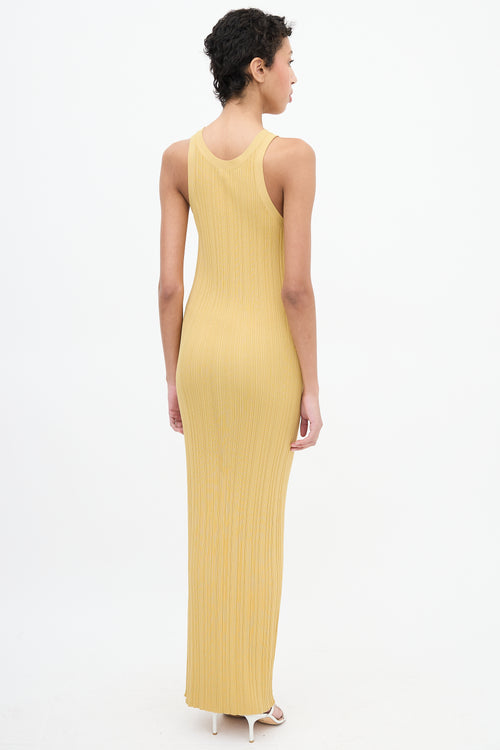 Toteme Yellow Seamless Rib Tank Dress