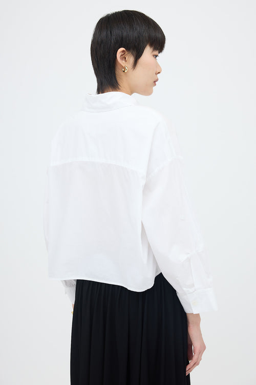 TWP Folded Sleeve Cropped Shirt