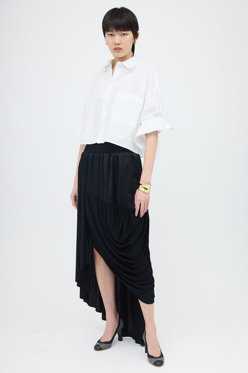 TWP Folded Sleeve Cropped Shirt