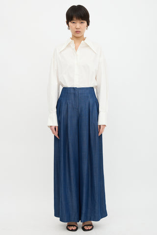 TWP Chambray Wide Leg Pant
