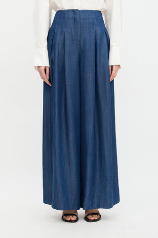 TWP Chambray Wide Leg Pant