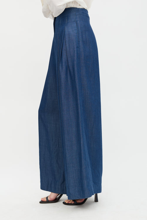 TWP Chambray Wide Leg Pant