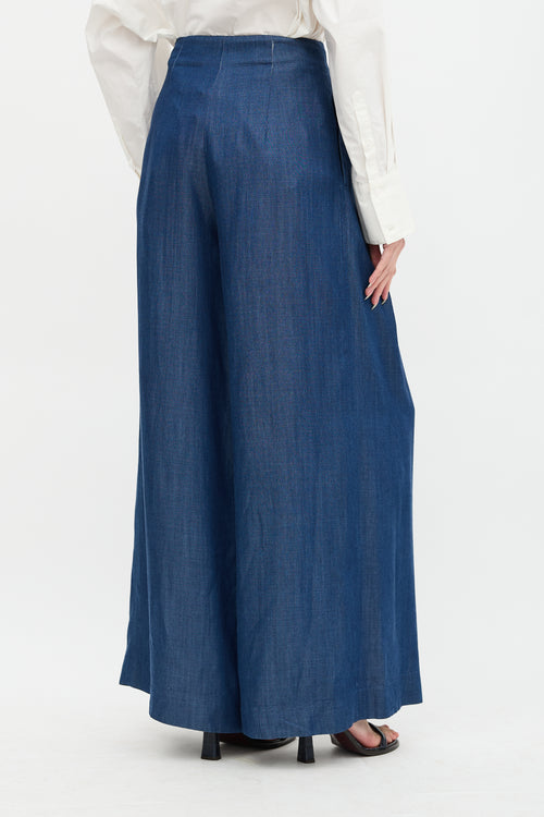 TWP Chambray Wide Leg Pant
