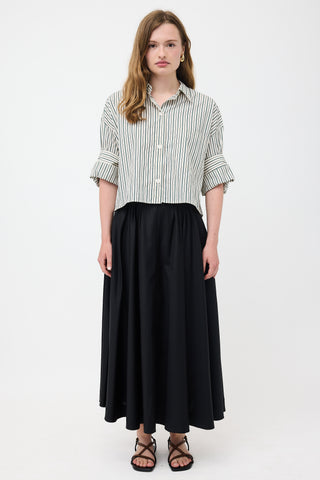 TWP Pinstripe Cropped Shirt