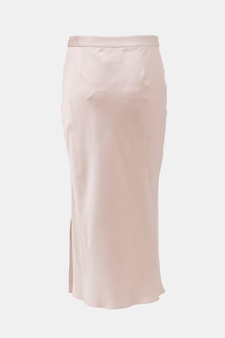 TWP Silk Side Slit Skirt