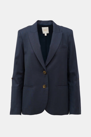 TWP Wool Button Sleeve Blazer