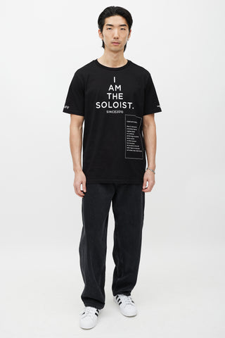 Takahiro Miyashita The Soloist Black & White Graphic T-Shirt
