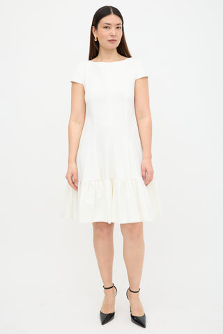 Talbot Runhof Textured Ruffled Dress