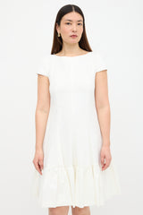 Talbot Runhof Textured Ruffled Dress