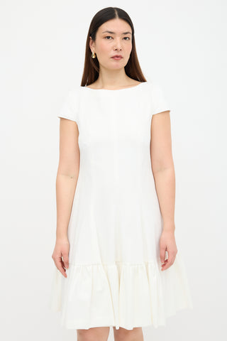 Talbot Runhof Textured Ruffled Dress