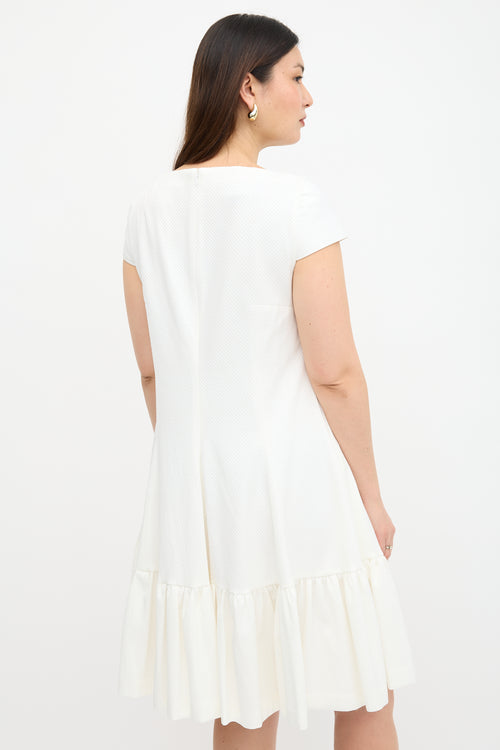 Talbot Runhof Textured Ruffled Dress