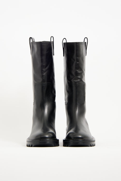 Tamara Mellon Black Leather Traveler 50 Boot