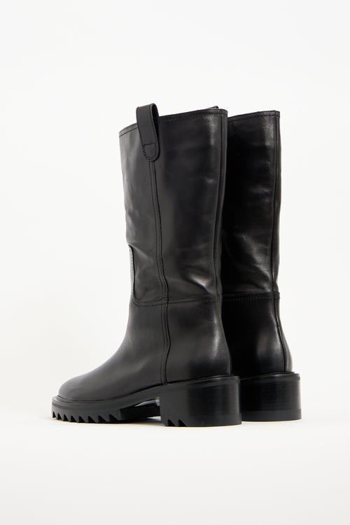 Tamara Mellon Black Leather Traveler 50 Boot