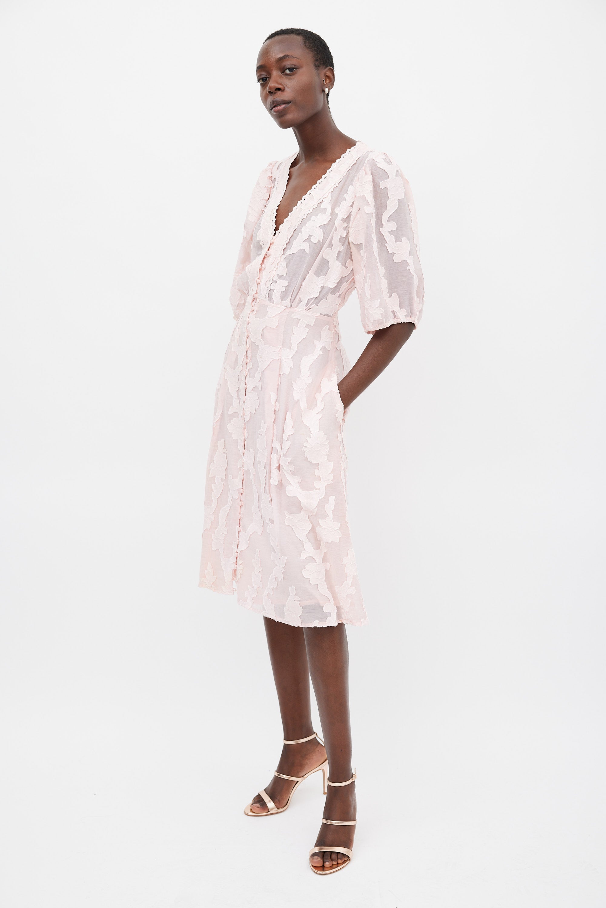 tanya taylor pink floral dress Tanya Taylor | Klaire Dress | Pistachio Multi