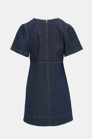 Tanya Taylor Denim Antonella Mini Dress
