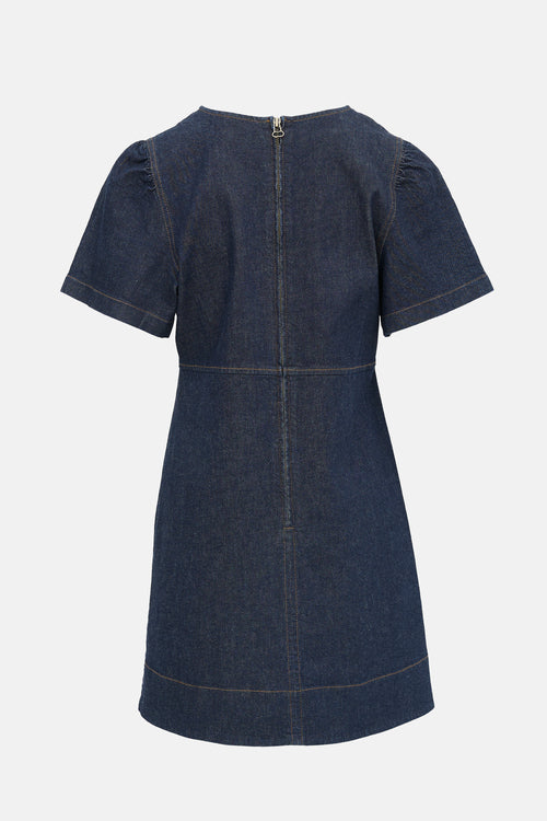 Tanya Taylor Denim Antonella Mini Dress